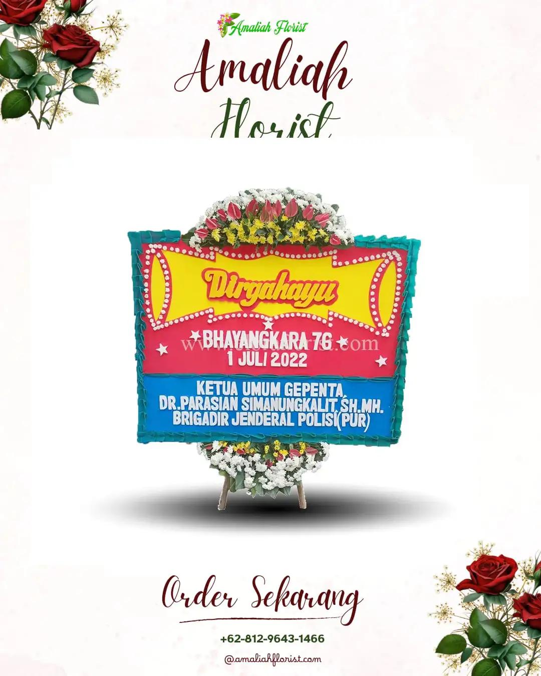 Papan Bunga HUT Ulang Tahun Idi Timur